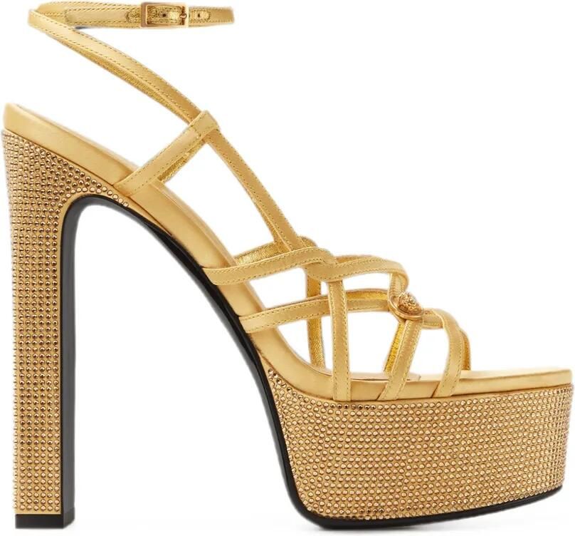 Versace Medusa sandalen verfraaid met kristallen Goud