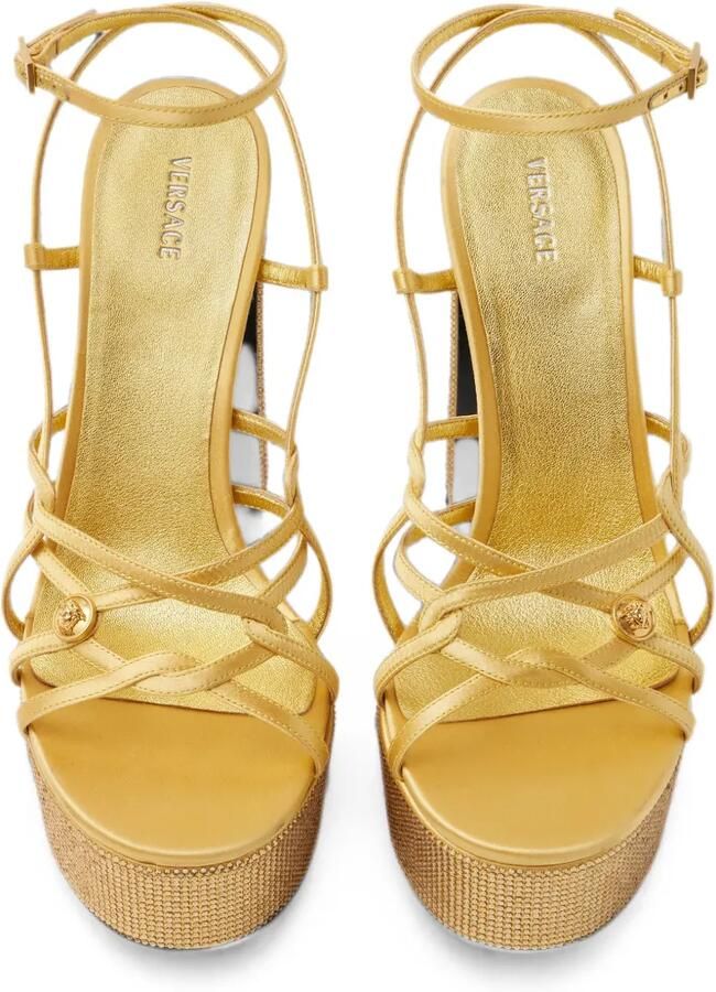 Versace Medusa sandalen verfraaid met kristallen Goud - Foto 4