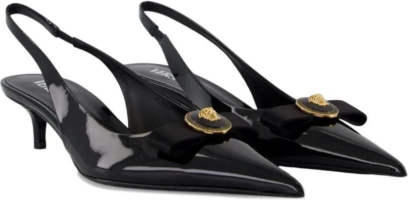 Versace Medusa slingback schoenen met strik Zwart - Foto 2