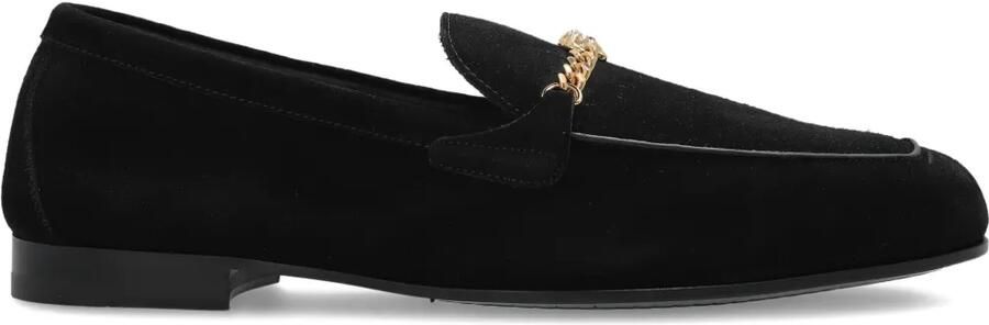 Versace Medusa suède loafers Zwart