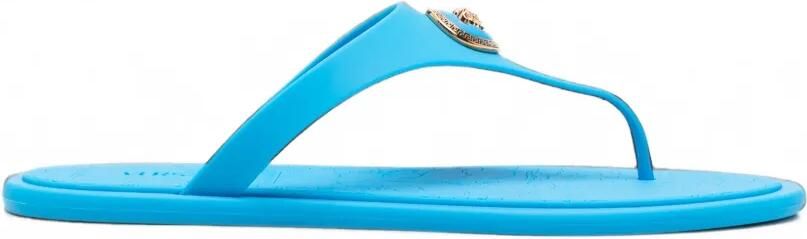Versace Medusa teensandalen met plakkaat Blauw