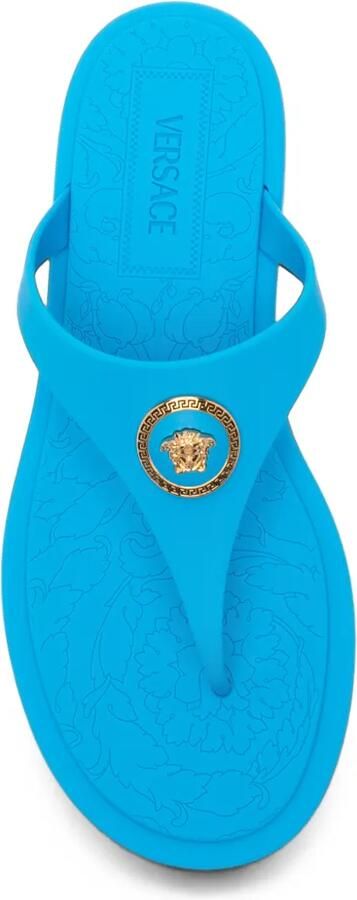 Versace Medusa teensandalen met plakkaat Blauw - Foto 2