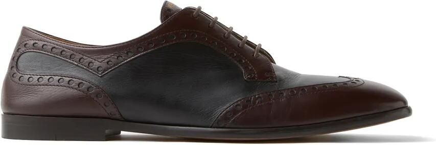 Versace Mick leren derby schoenen Bruin