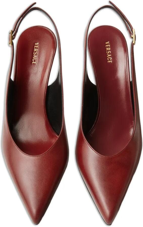 Versace Nyx leren slingbacks pumps Rood - Foto 3
