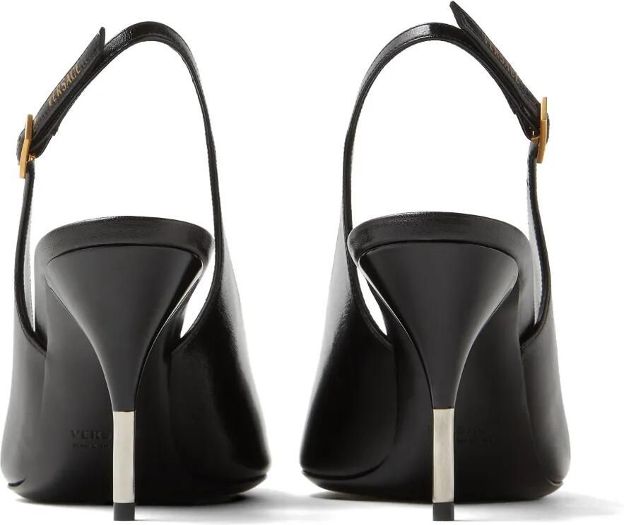 Versace Nyx leren slingbacks pumps Zwart - Foto 2