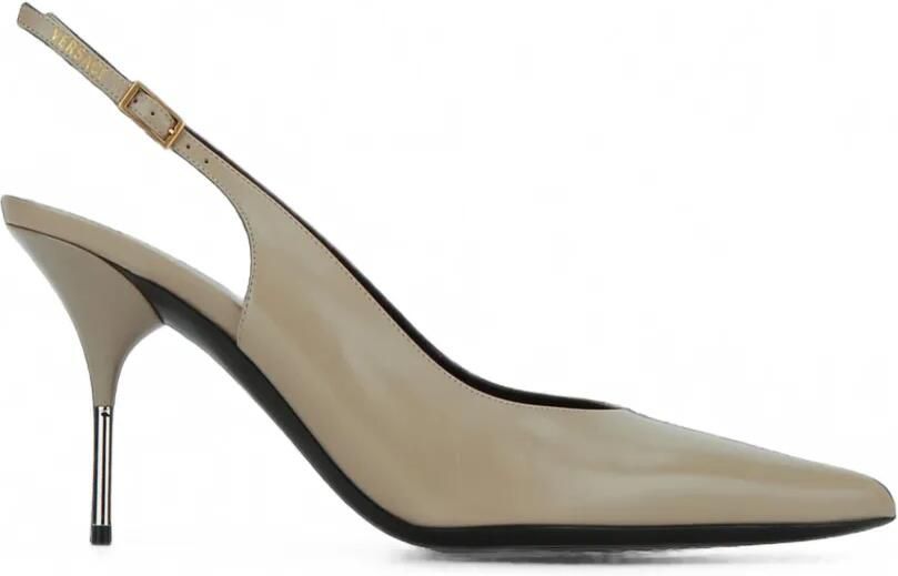 Versace Nyx slingback pumps met puntige neus Beige