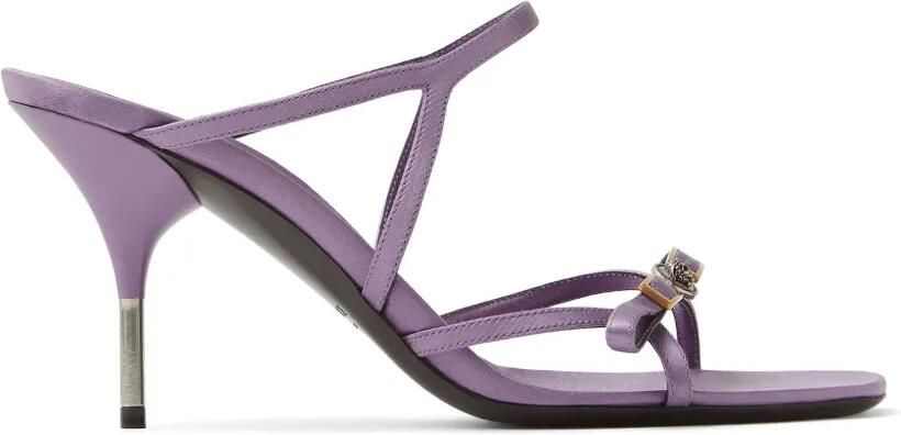 Versace Nyx satijnen muiltjes 80 mm Paars