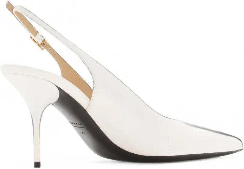 Versace Nyx slingback pumps met puntige neus Wit - Foto 4