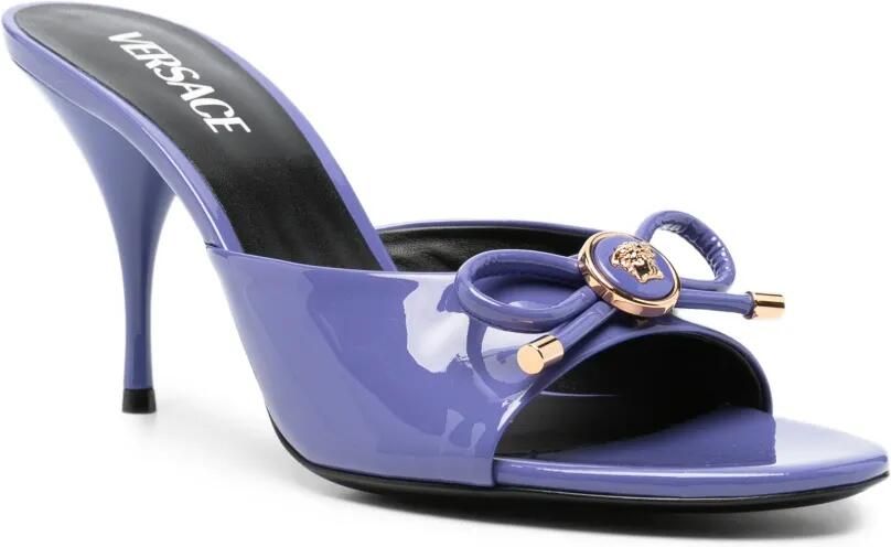Versace Opera Bow gelakte muiltjes Paars - Foto 2