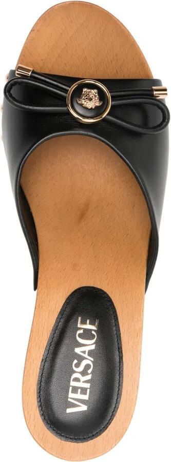 Versace Opera Bow leren sandalen met studs Zwart - Foto 4