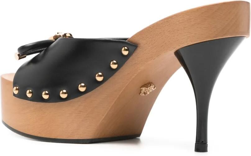 Versace Opera Bow leren sandalen met studs Zwart - Foto 3