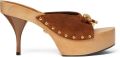 Versace Opera Bow suède sandalen Bruin - Bruin