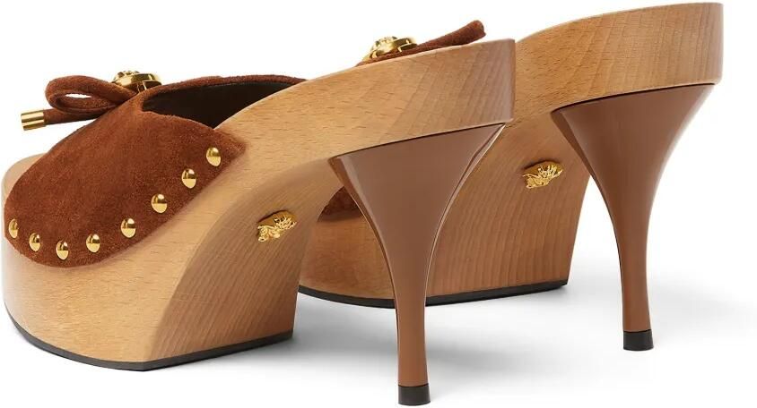 Versace Opera Bow suède sandalen Bruin - Foto 3