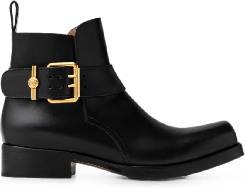 Versace Orlando leren laarzen Zwart