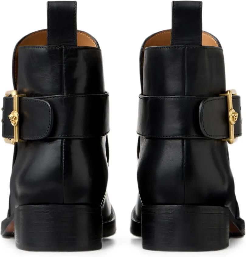 Versace Orlando leren laarzen Zwart - Foto 2