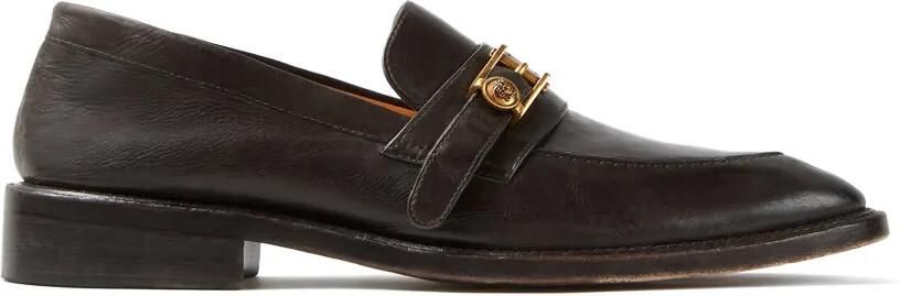 Versace Primo leren loafers Bruin