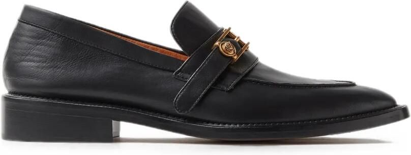 Versace Primo leren loafers Zwart