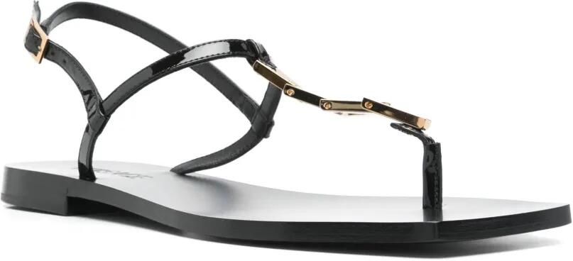 Versace Sandalen met V-ketting Zwart - Foto 3