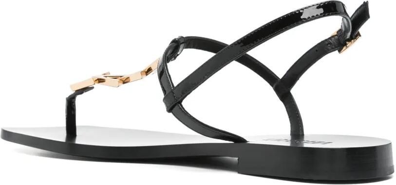 Versace Sandalen met V-ketting Zwart - Foto 2