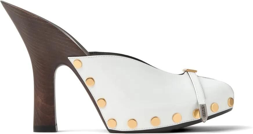 Versace Sassi gelakte klompen Wit