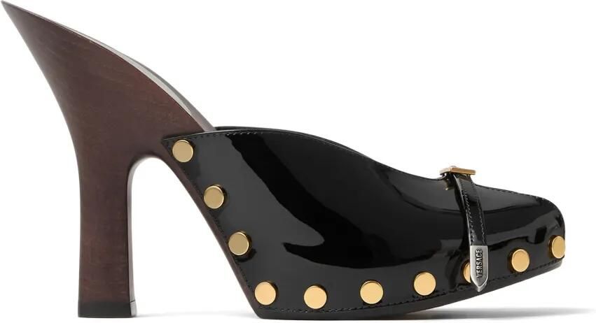 Versace Sassi lakleren klompen Zwart