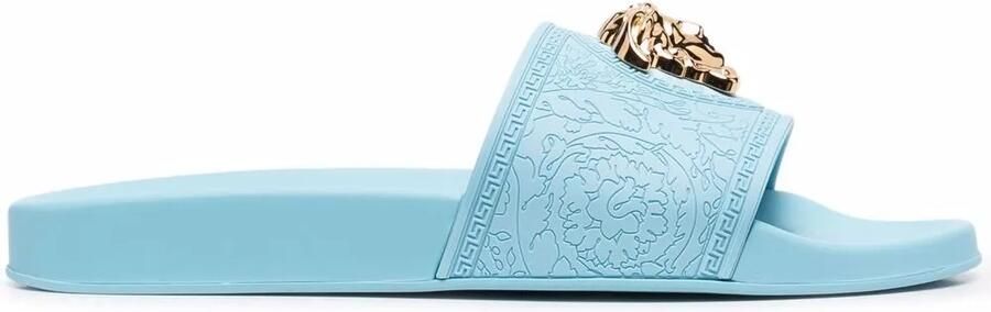 Versace Slippers met Medusa plakkaat Blauw