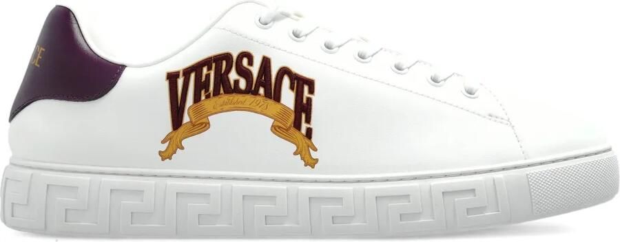 Versace Sneakers met borduurwerk Wit