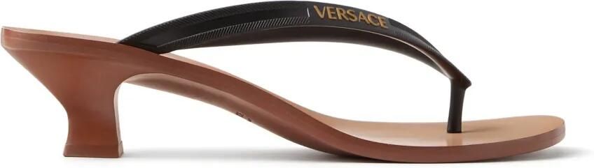 Versace Sophie rubber string sandalen 40mm Zwart