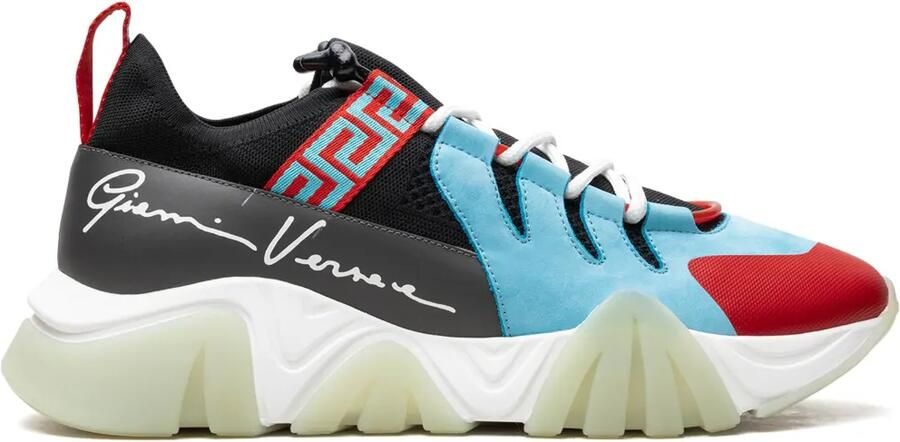 Versace Squalo "Light Blue Red" sneakers Blauw