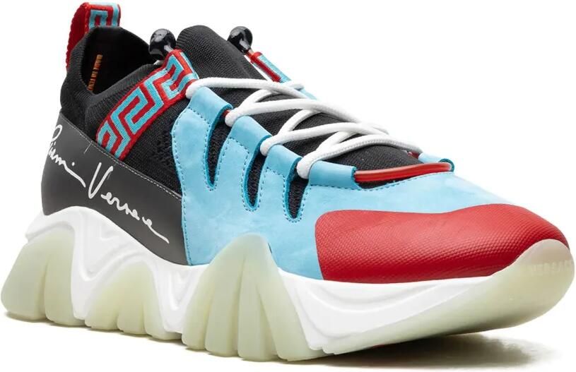 Versace Squalo "Light Blue Red" sneakers Blauw - Foto 2