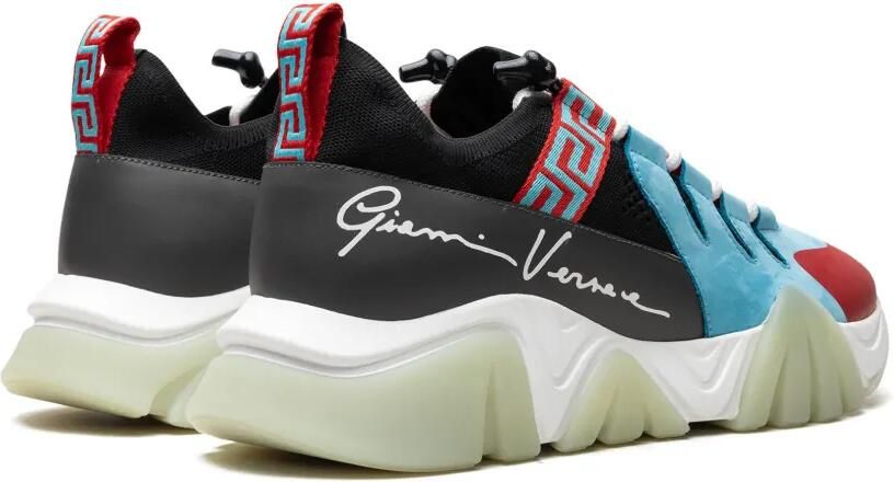 Versace Squalo "Light Blue Red" sneakers Blauw - Foto 3