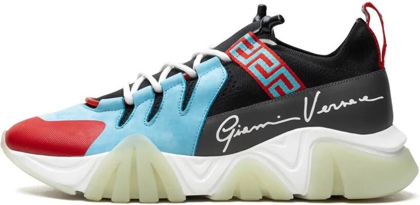 Versace Squalo "Light Blue Red" sneakers Blauw - Foto 4