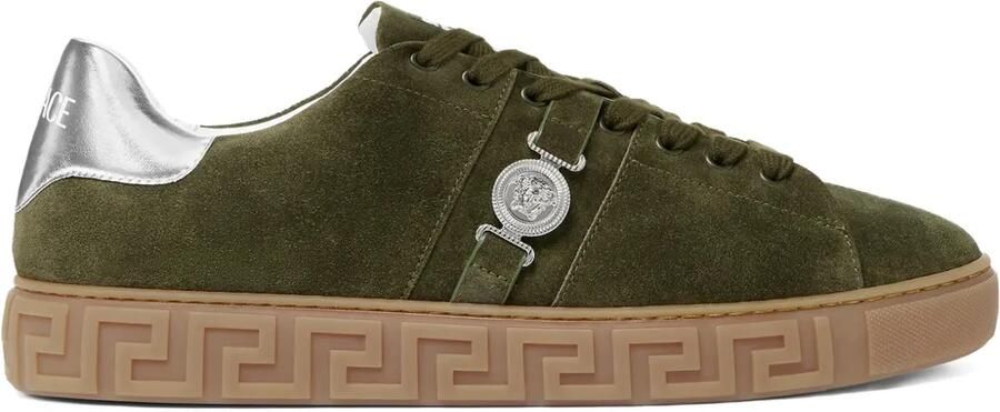 Versace Suède sneakers verfraaid met Greca Groen