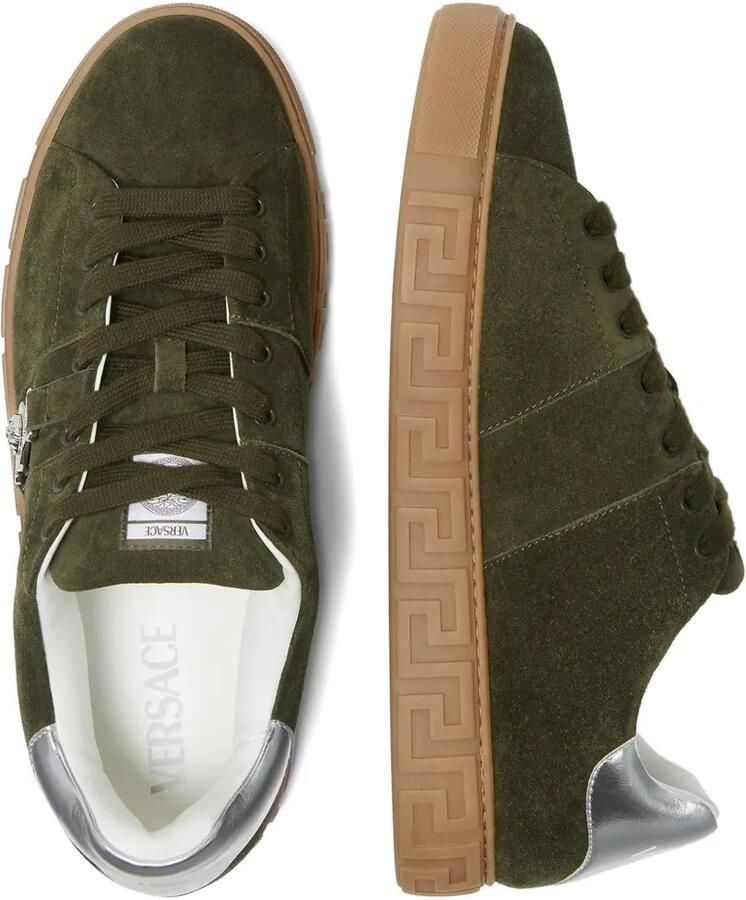 Versace Suède sneakers verfraaid met Greca Groen - Foto 2