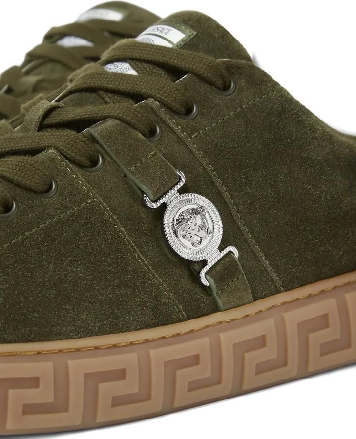 Versace Suède sneakers verfraaid met Greca Groen - Foto 3