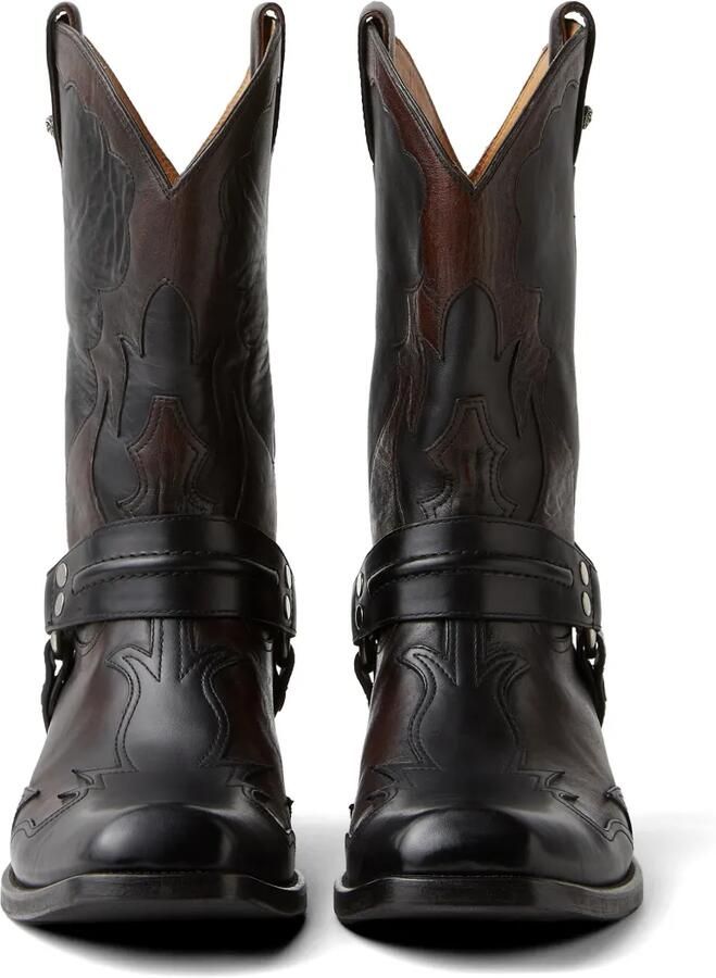 Versace Sylvester leren laarzen Zwart - Foto 3
