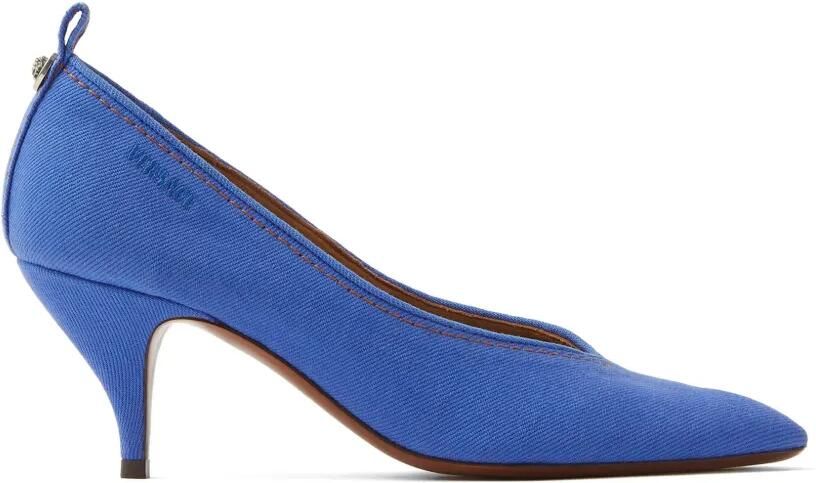 Versace Tina denim pumps Blauw