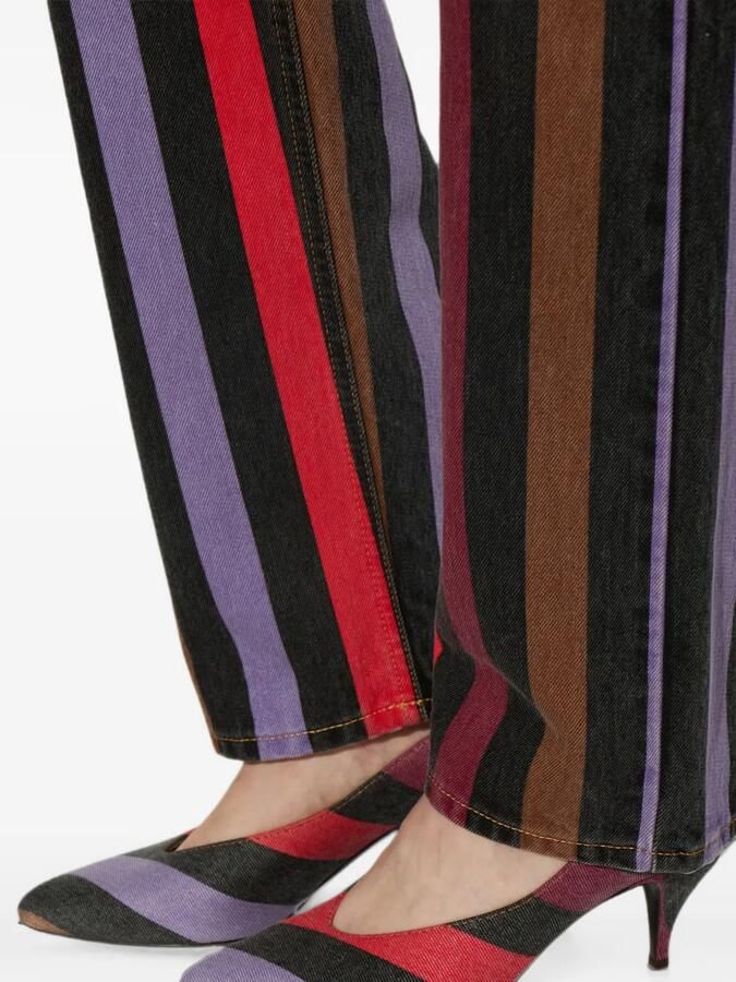 Versace Tina gestreepte pumps Zwart - Foto 2