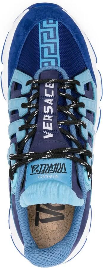 Versace Trigreca leren sneakers Blauw - Foto 4