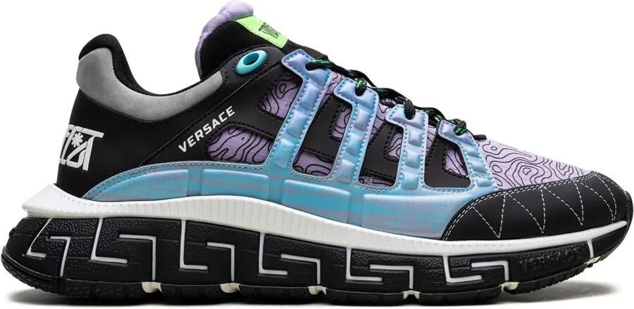 Versace Trigreca "Milan Blue Jacaranda Light Grey" sneakers Zwart