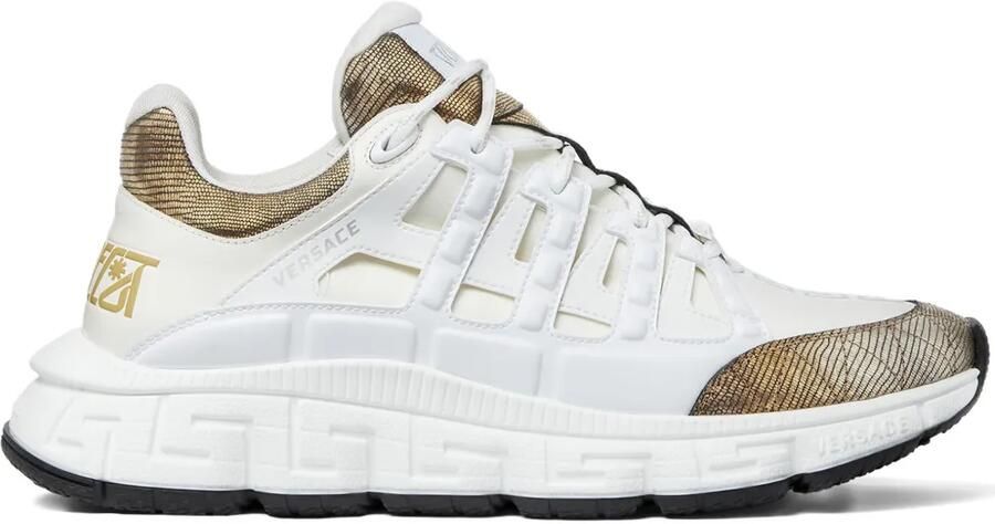 Versace Trigreca sneakers met hagedissenhuid-effect Wit