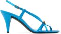 Versace Valentina satijnen sandalen 80 mm Blauw - Blauw