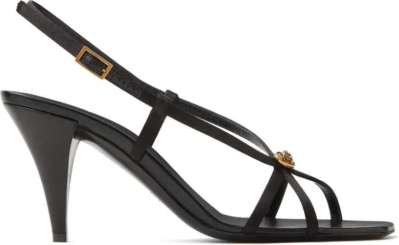 Versace Valentina satijnen sandalen 80 mm Zwart