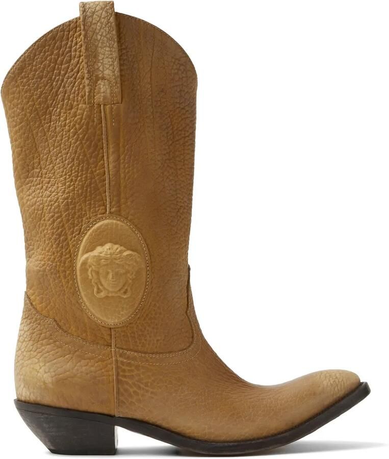 Versace Western laarzen met Medusa-patch Beige