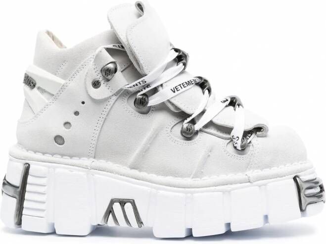 VETEMENTS New Rock sneakers met plateauzool Wit