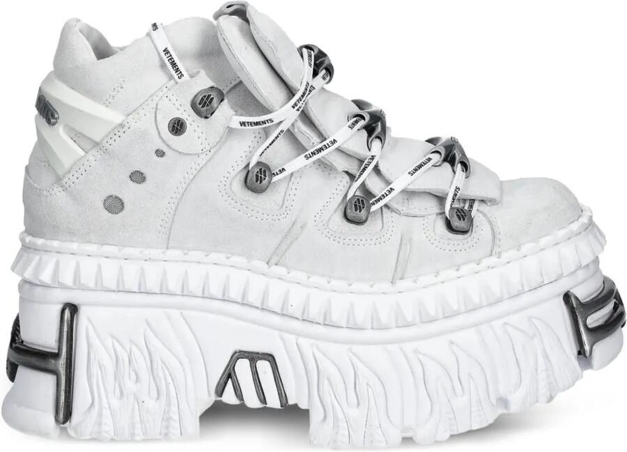 VETEMENTS x New Rock sneakers met plateauzool Wit