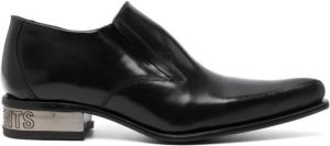 VETEMENTS x New Rock 40mm leather loafers Zwart