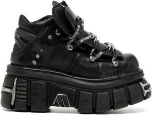 VETEMENTS x New Rock Gamer laarzen met plateauzool Zwart