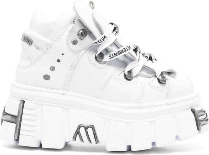 VETEMENTS x New Rock sneakers met plateauzool Wit