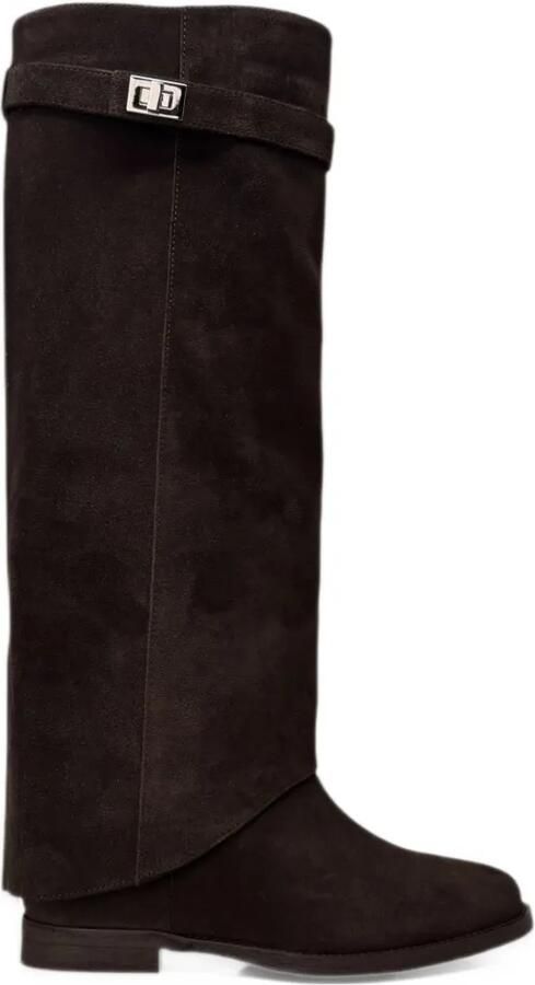 Via Roma 15 buckle-detail gaiter knee-high boots Bruin - Foto 2